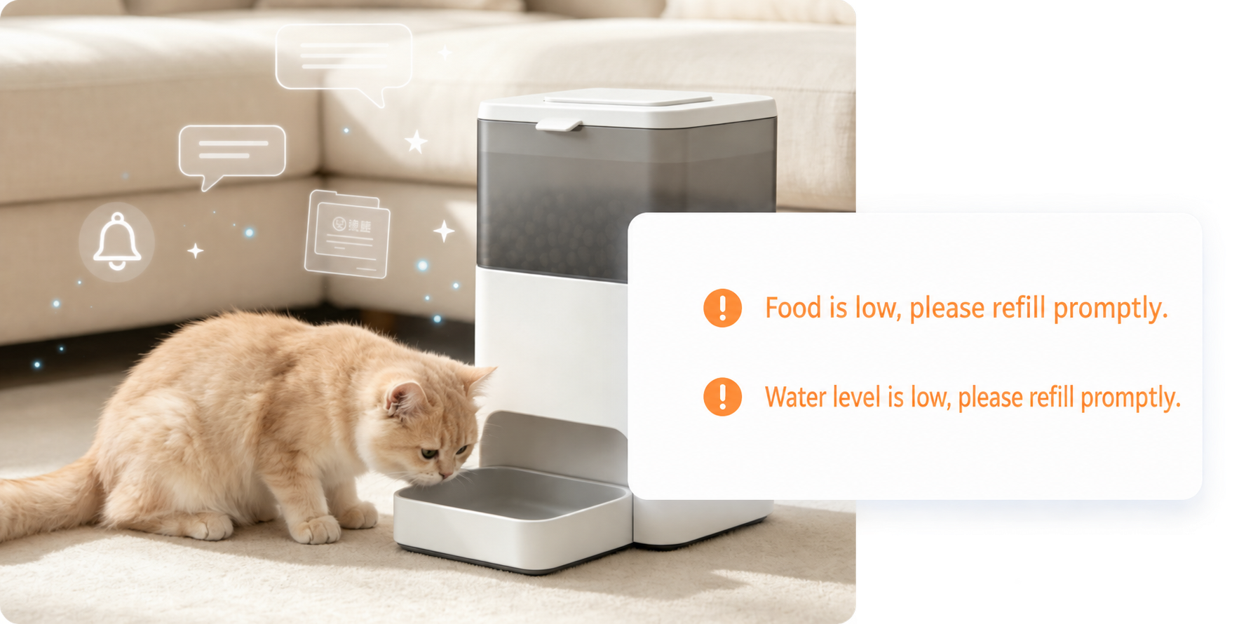 Real-time Food & Water Monitoring with Custom Alerts